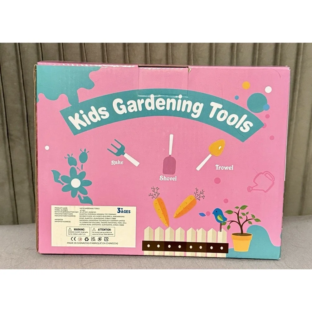 Smiless Kiddo Gardening Tools Kids Pink NEW 7-Piece Outdoor Play Set‎